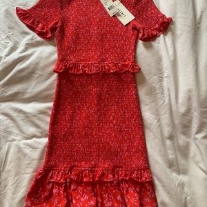 Likely Faye Smocked Ruffled Mini Dress New With Tags!